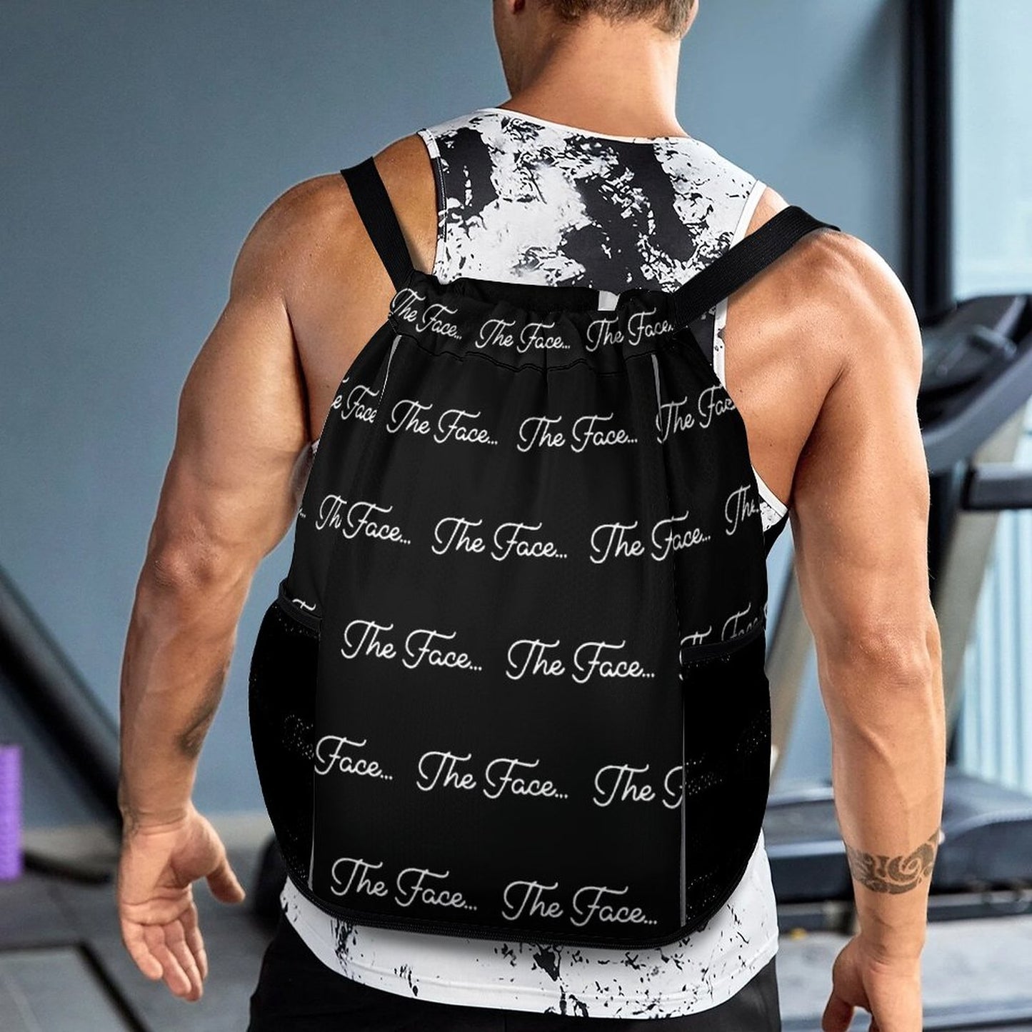 The Face... Waffle Cloth Drawstring Bag