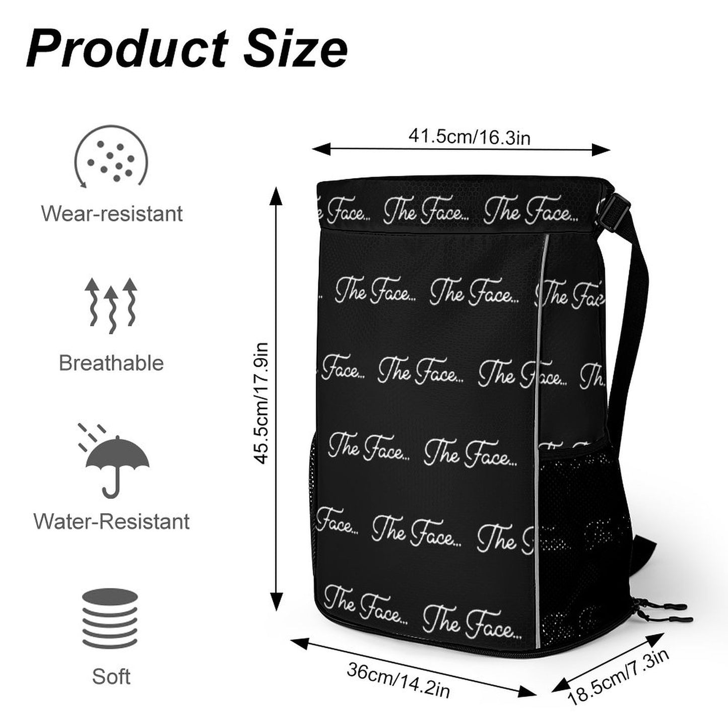 The Face... Waffle Cloth Drawstring Bag