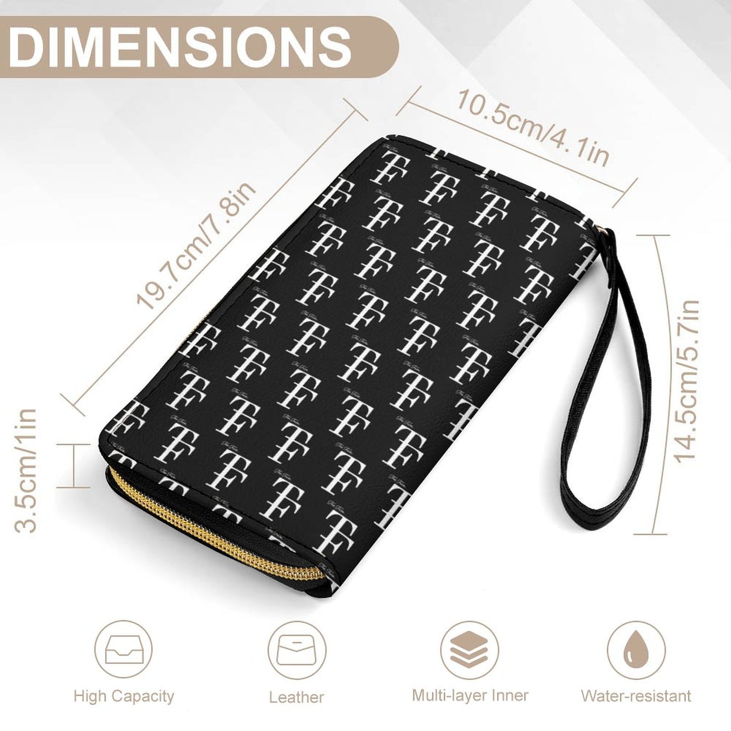 The Face... Leather Wallet with Wristlet Strap