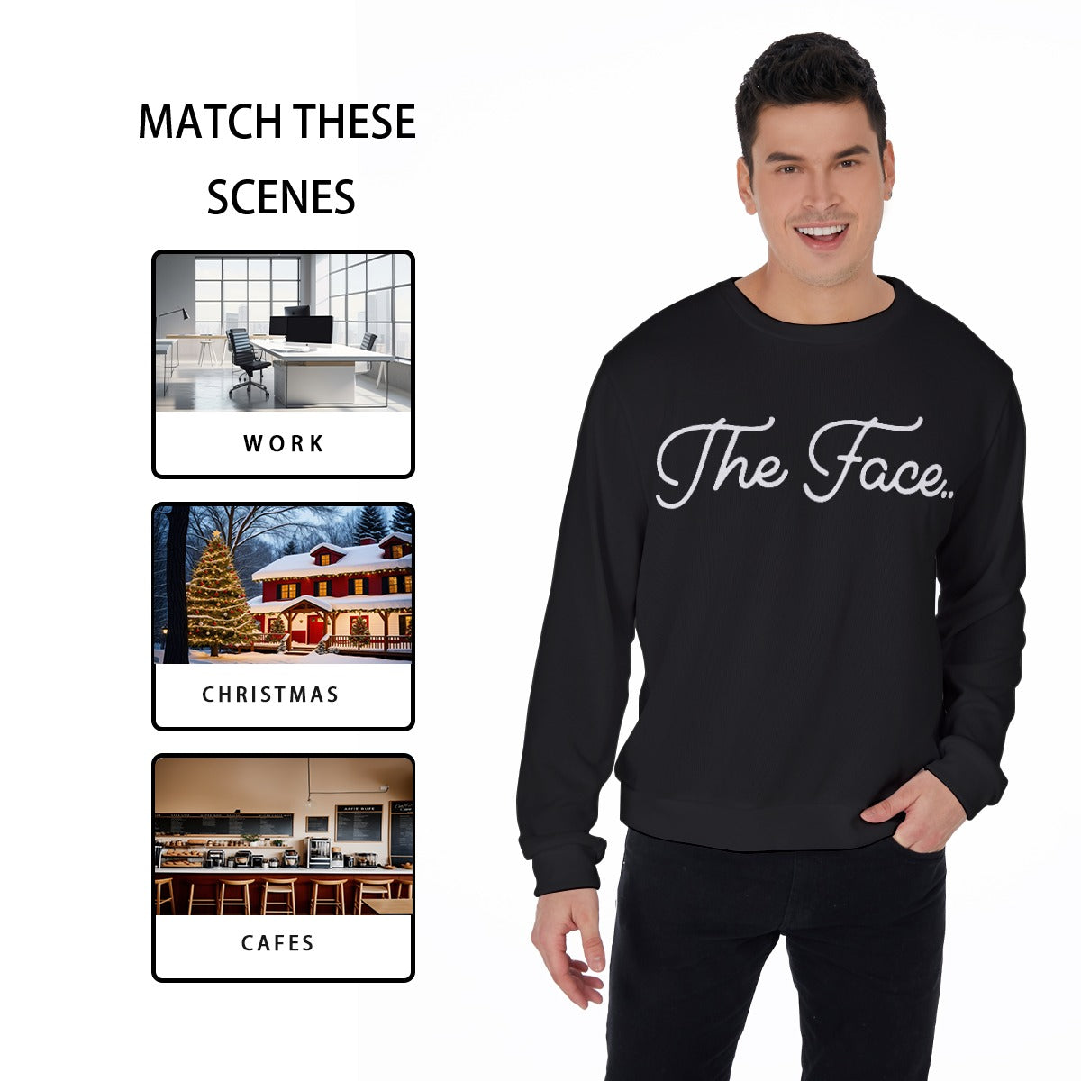 The Face... Men's Sweater Psalm 23