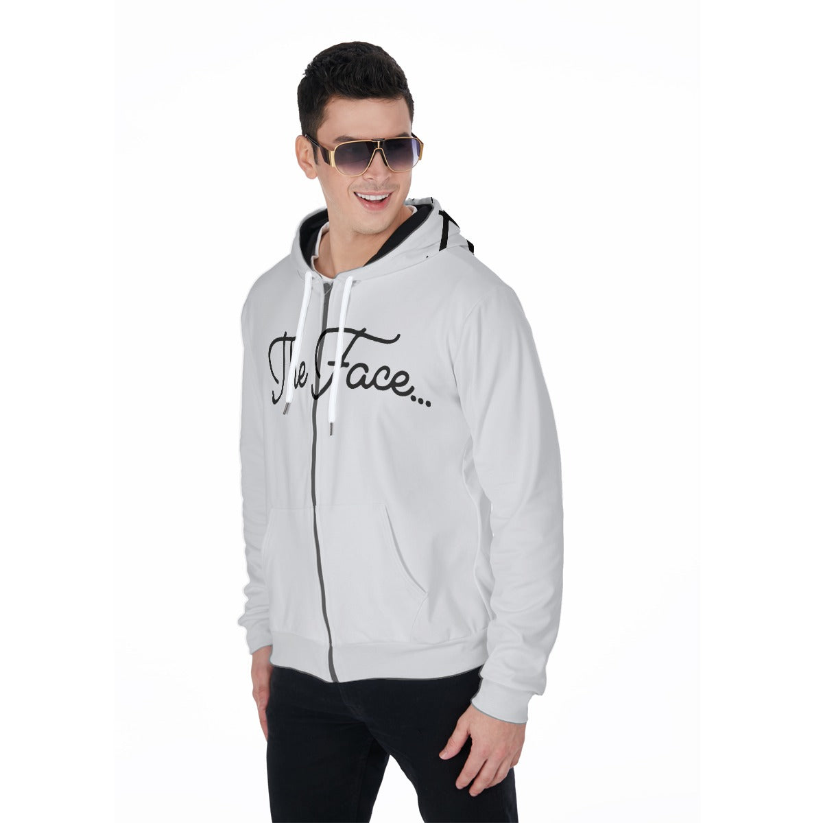 The Face...Men's Heavy Fleece Zip Up Hoodie