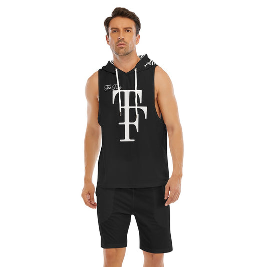 TF Print Men's Sleeveless Vest And Shorts Set