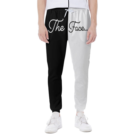 Black/White  The Face...Men's Closed Bottom Light Weight Jogger