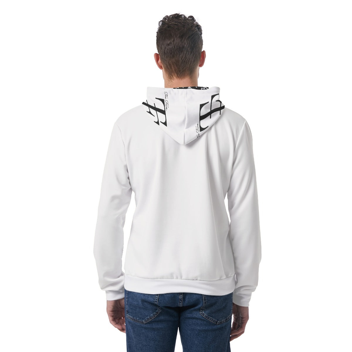 The Face...Men's Hoodie With Double-side Print Hood