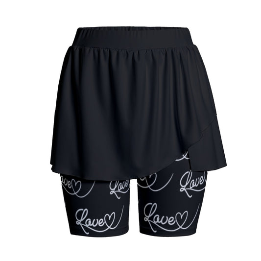 Love All-Over Print Women's Sports Skorts