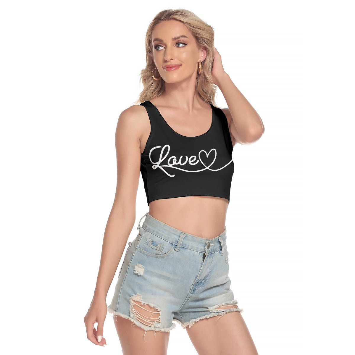 Love Women's Sport Crop Tank Top